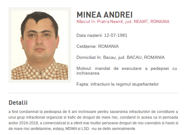 Romanian Drug Trafficker Sentenced to Prison in Absentia