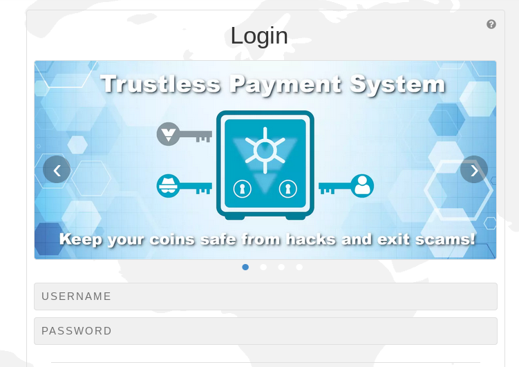 The Versus Project login page