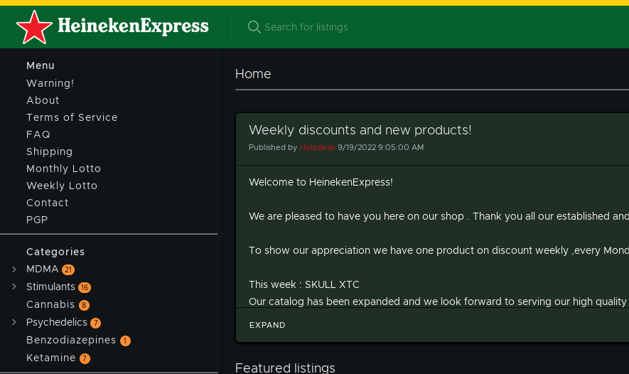 HeinekenExpress Homepage