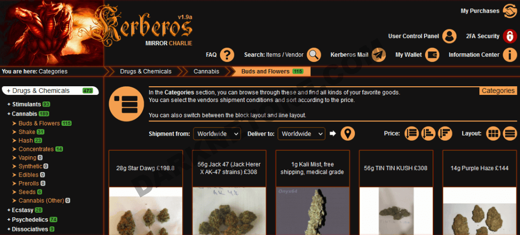 Kerberos Market Homepage