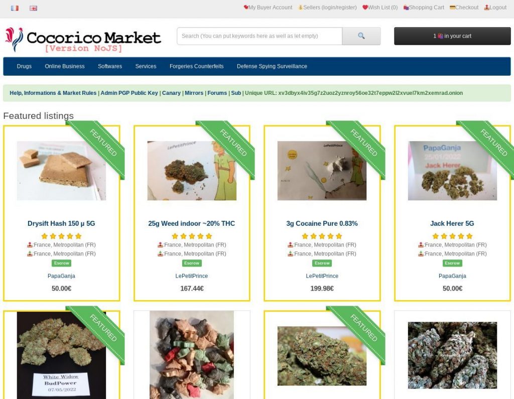 Cocorico Market - Homepage