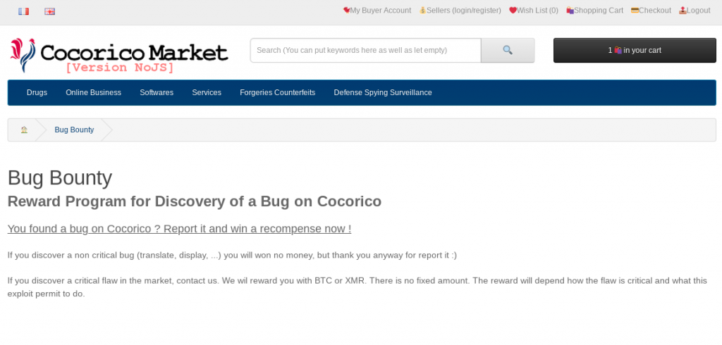 Cocorico Market - Deposit