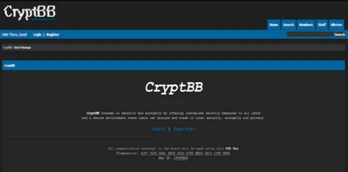 CryptBB darknet forum