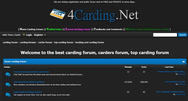 4 Carding darknet forum
