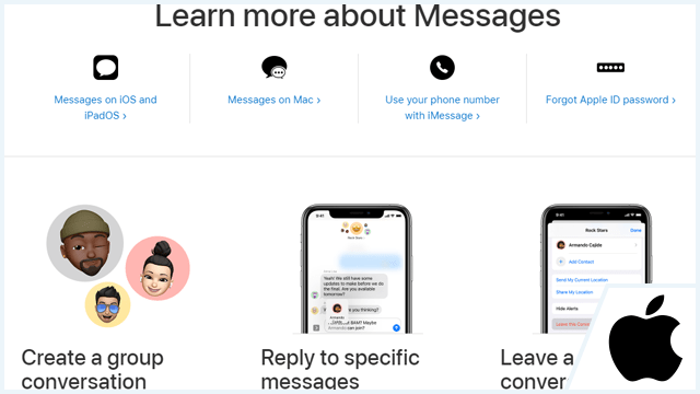 Messages messaging app