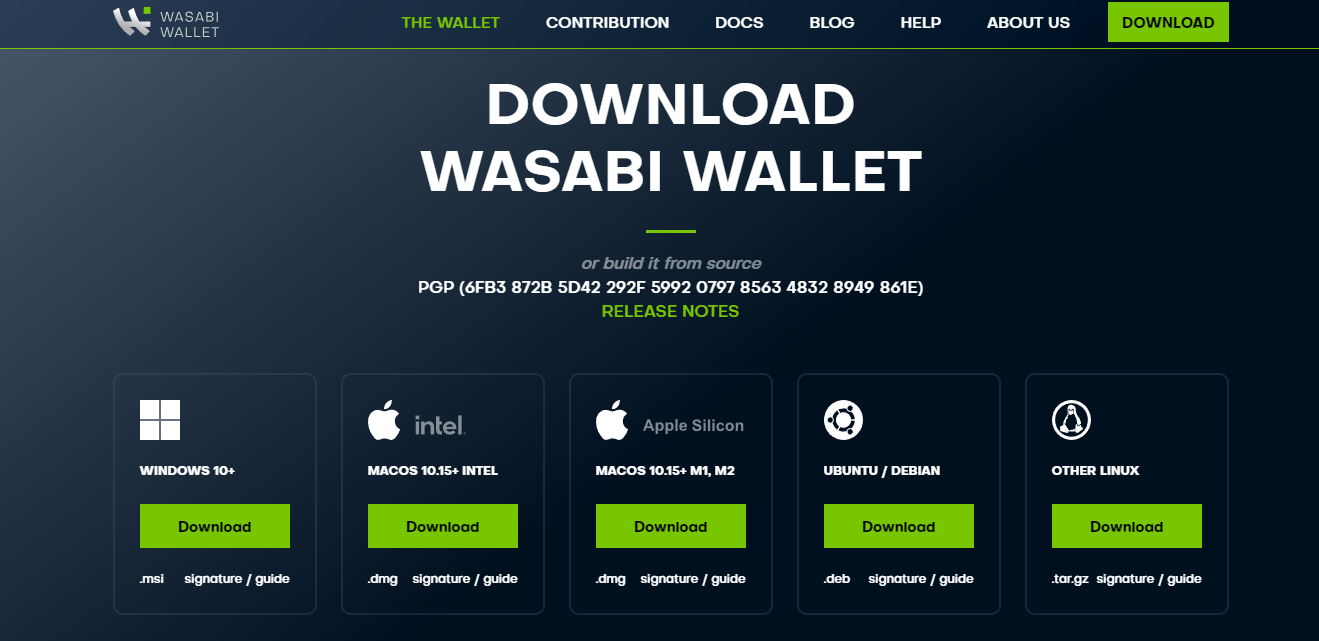 Create new wallet - Wasabi Wallet