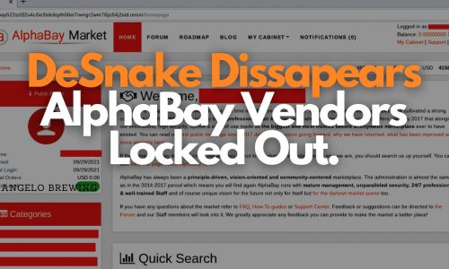 Darknet Market Admin Dissapears: AlphaBay Vendors Locked Out1.8 (27)