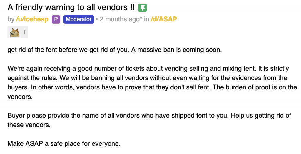 ASAP Warns Vendors