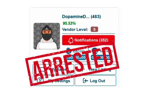 Dark Web Vendor “DopemineDealer” Arrested: $1.5M Crypto Seized0 (0)