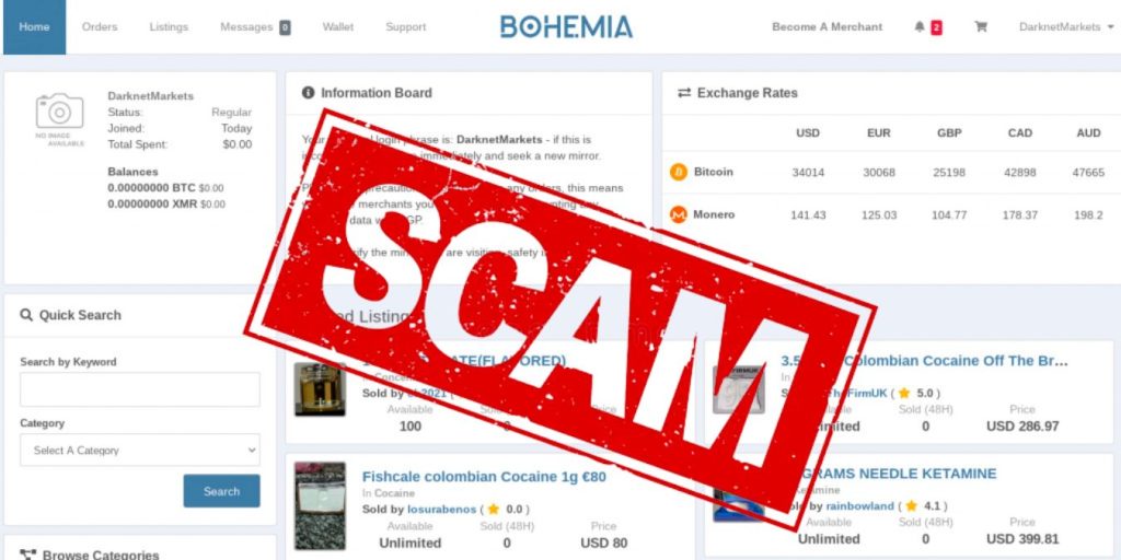 Bohemia Darknet Market Exit Scam