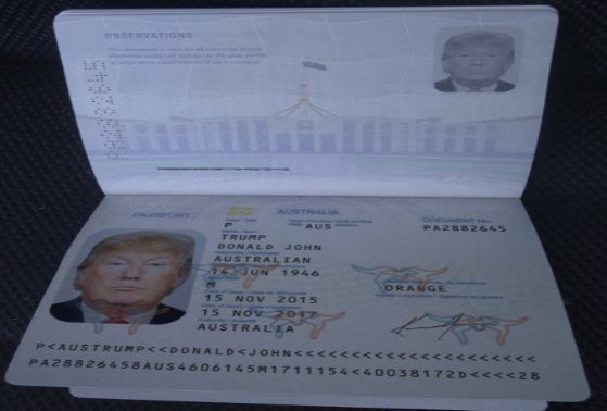 Donald Trump Fake Passport